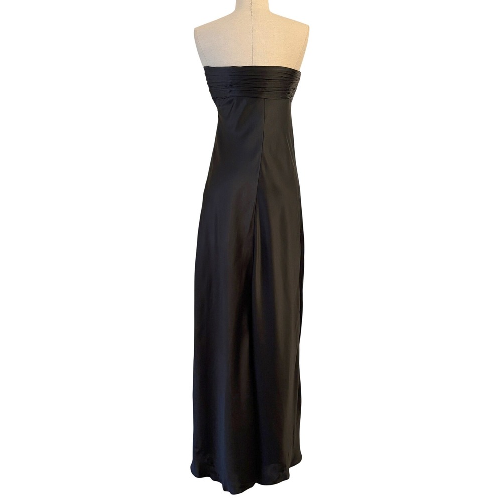 Laundry Silk Gown 2 Formal Strapless Ruched Hollywood Glam Black Tie Wedding - Picture 5 of 16